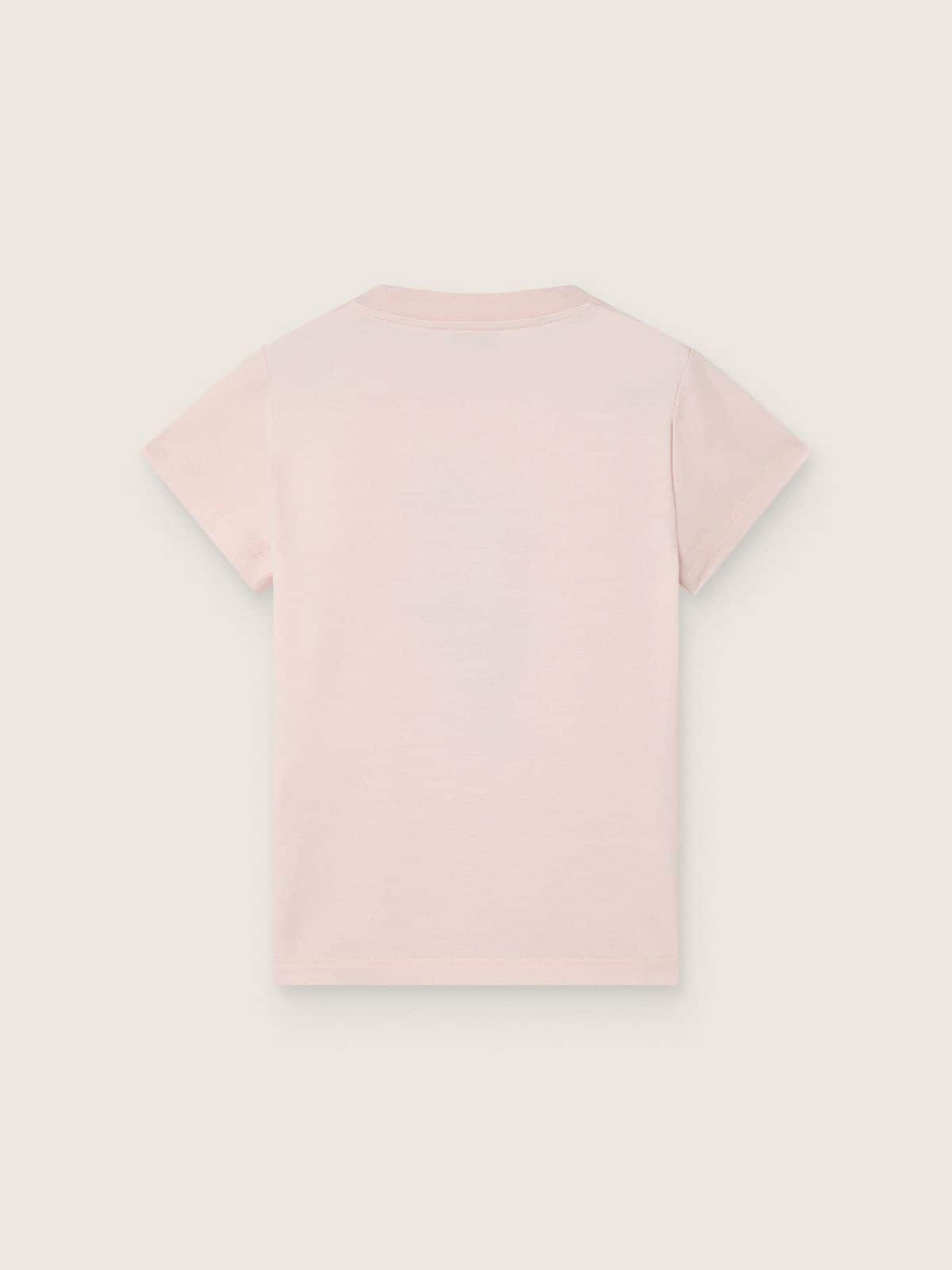 Golden Goose Journey T-shirt for girls in pink cotton jersey with digital mascot print