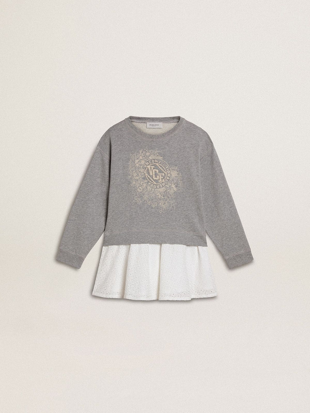 Golden Goose Girls’ gray and white mini dress
