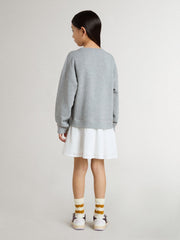 Golden Goose Girls’ gray and white mini dress
