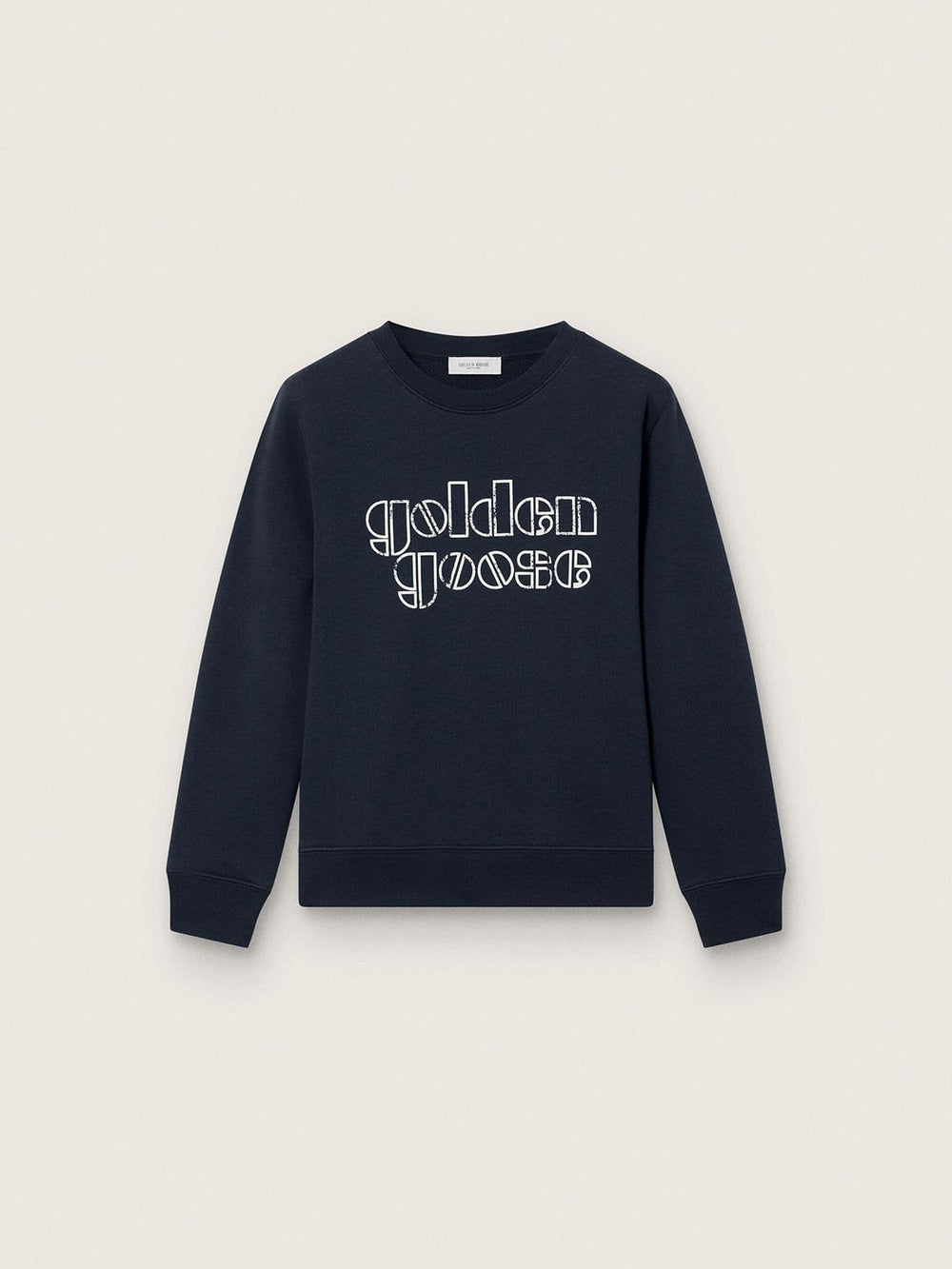 Golden Goose Journey boys’ sweatshirt in blue cotton blend with a contrasting logo