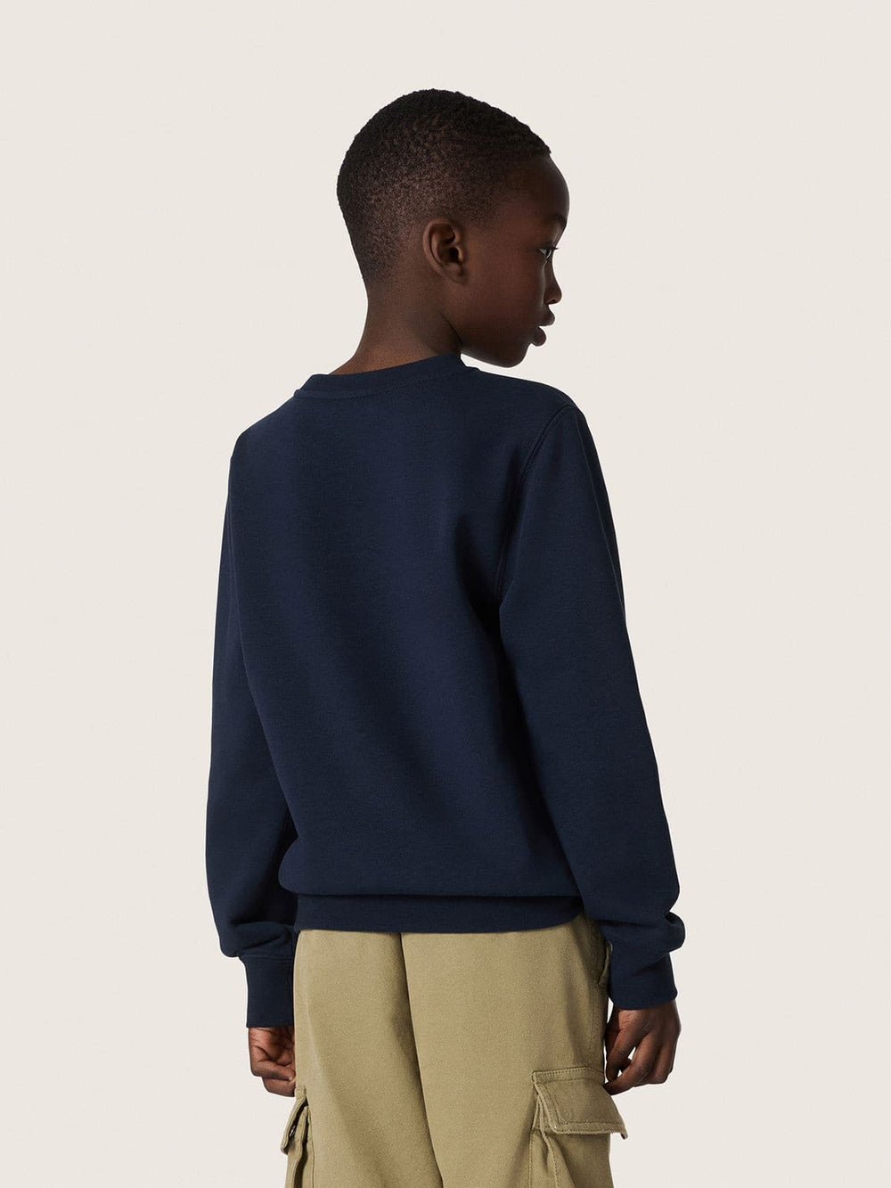 Golden Goose Journey boys’ sweatshirt in blue cotton blend with a contrasting logo