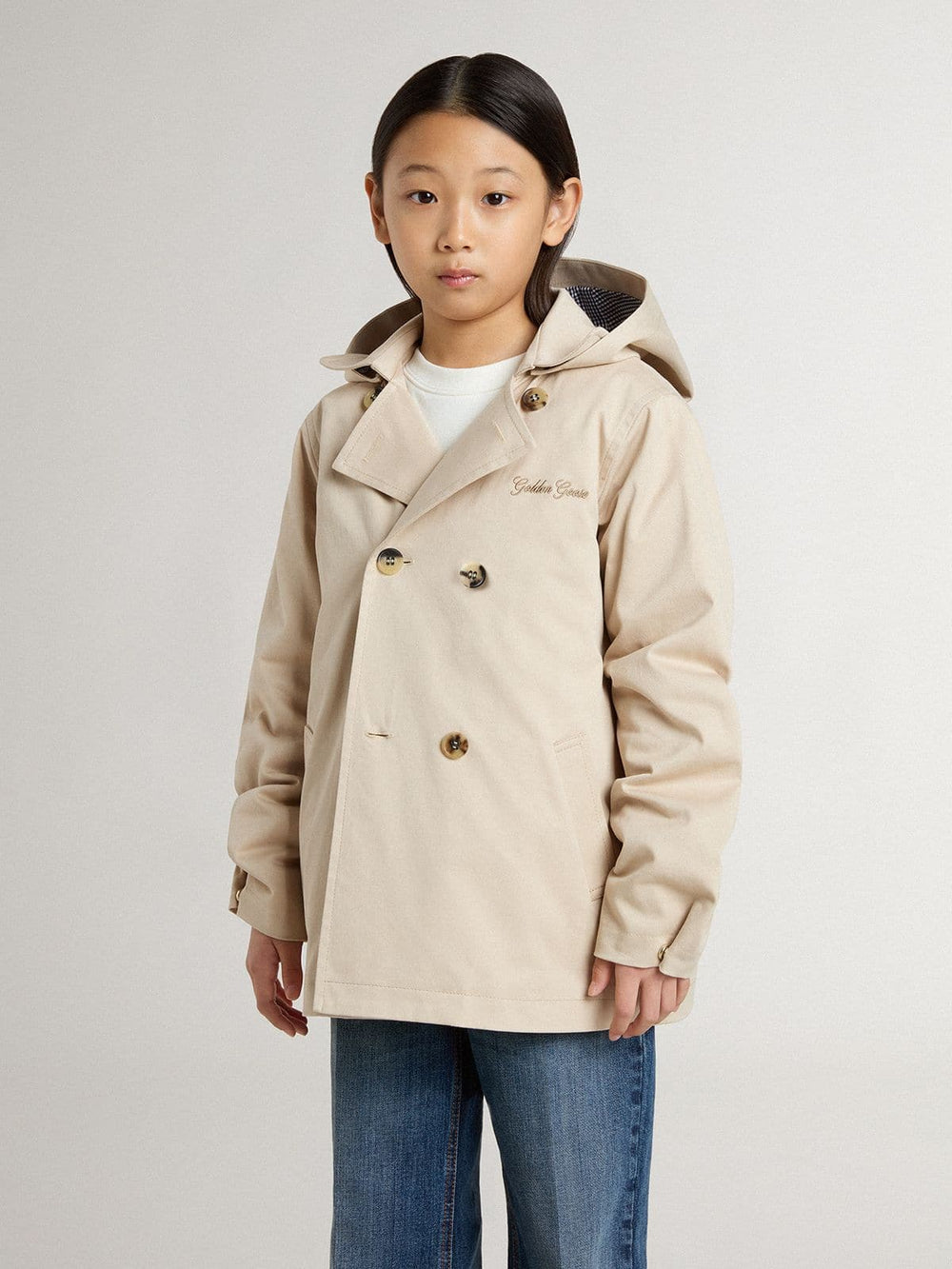 Golden Goose Kids’ trench jacket with removable inner gilet