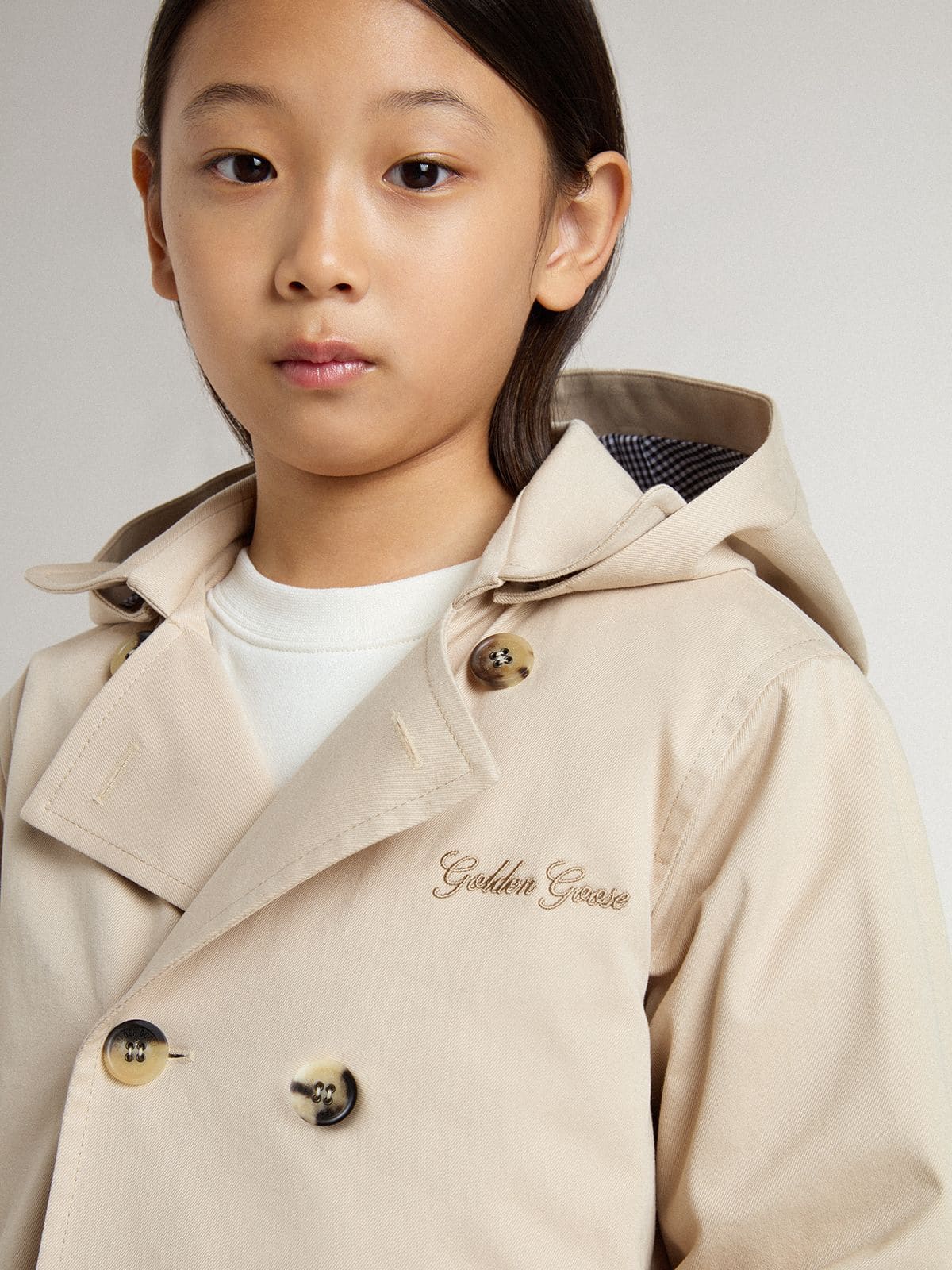 Golden Goose Kids’ trench jacket with removable inner gilet