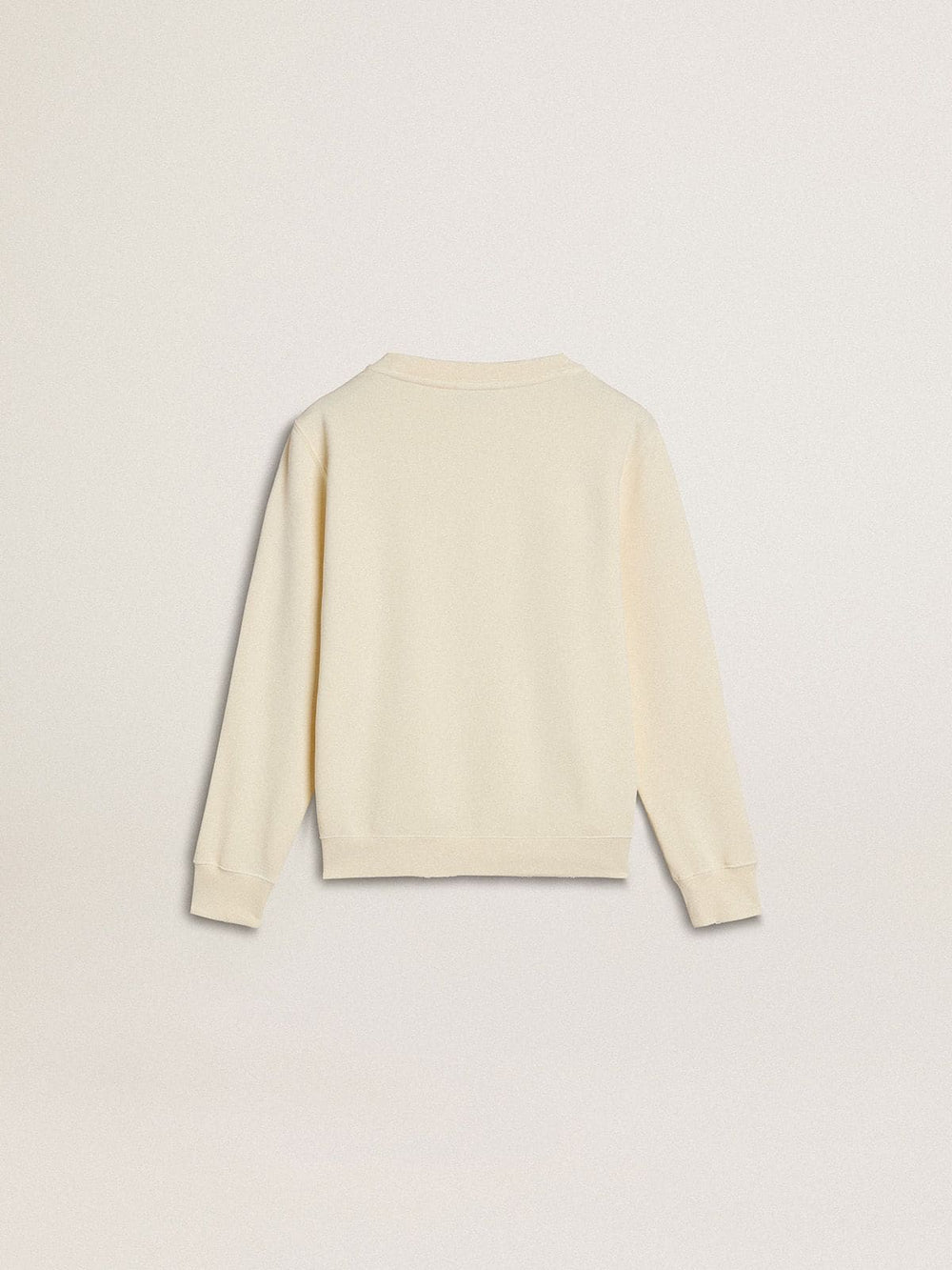 Golden Goose Girls’ cream-colored sweatshirt with patch writing