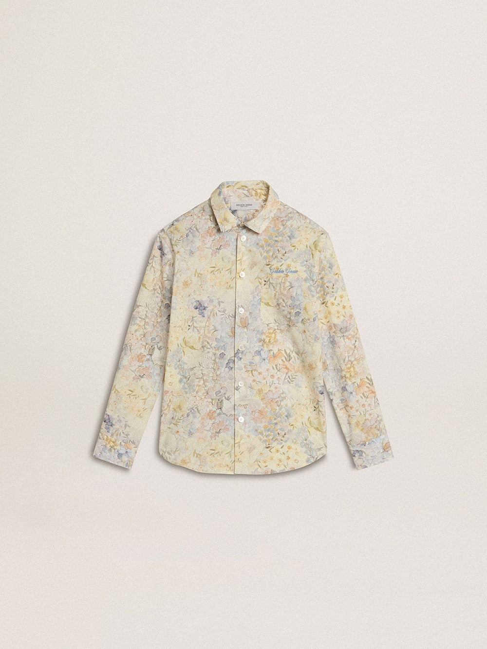 Golden Goose Girls' cotton shirt with multicolor floral print
