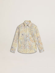 Golden Goose Girls' cotton shirt with multicolor floral print