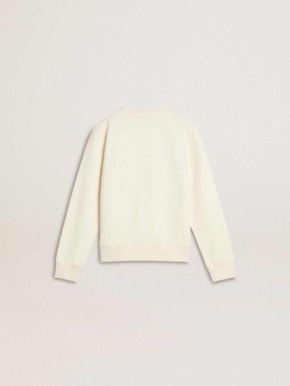 Golden Goose Girls' white sweatshirt with multicolor Golden writing on the front