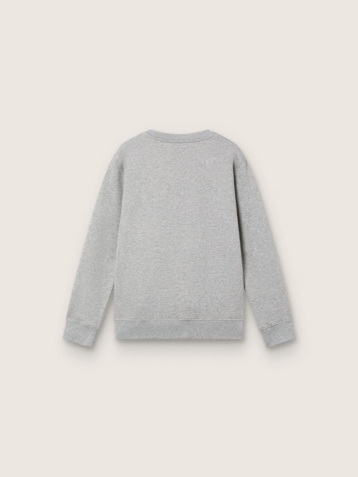 Golden Goose Journey crew neck sweatshirt for boys in gray melange cotton with mascot print