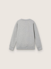 Golden Goose Journey crew neck sweatshirt for boys in gray melange cotton with mascot print