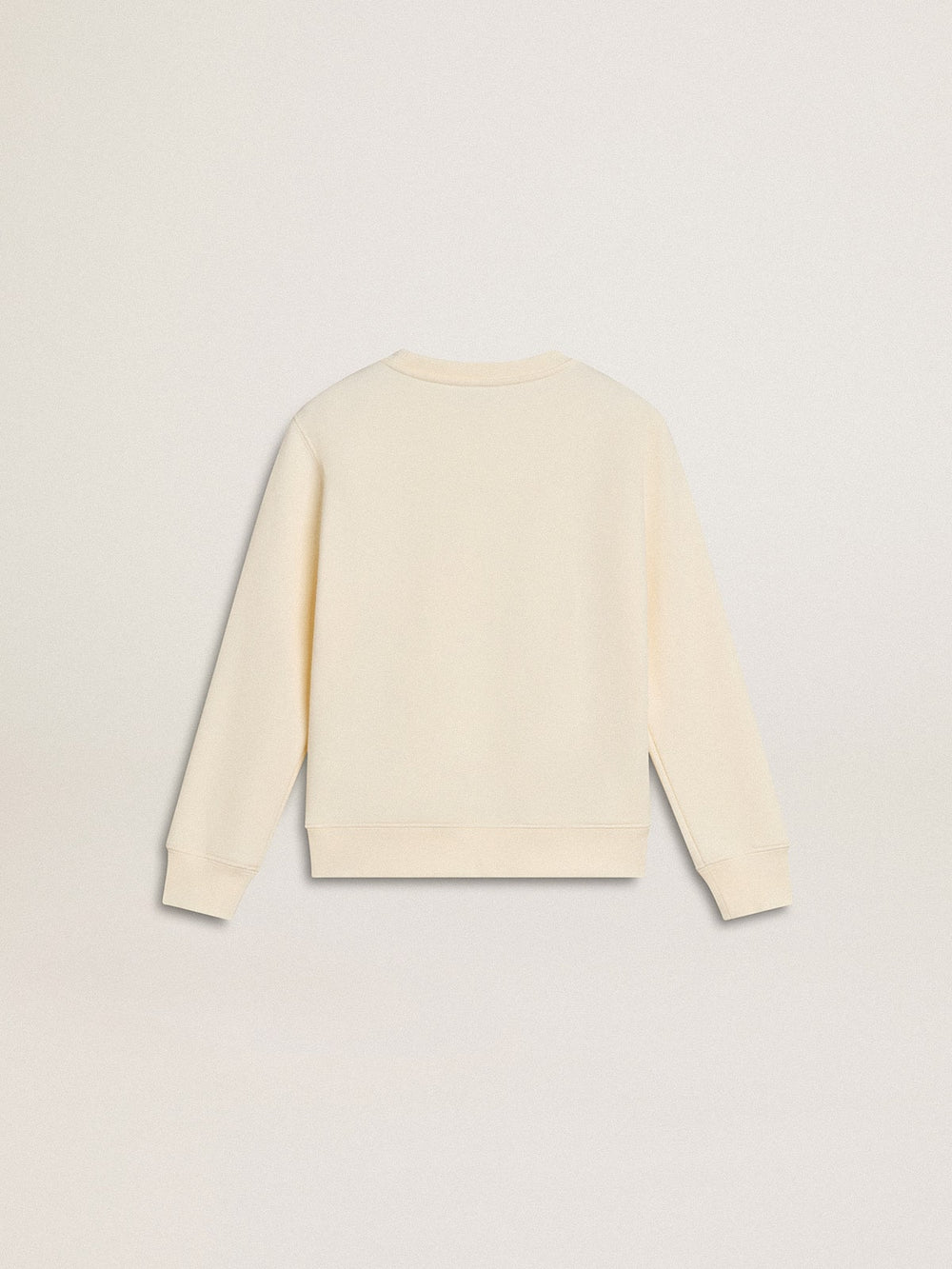 Golden Goose Sweatshirt in aged white with multicolor Golden lettering on the front