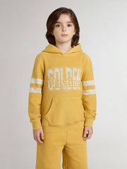 Golden Goose Kids’ yellow sweatshirt with vintage print
