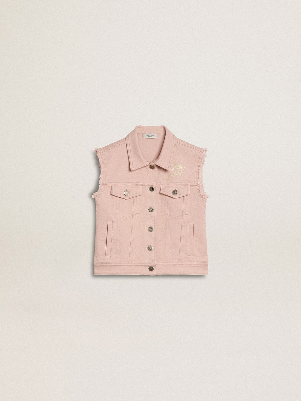 Golden Goose Girls' pink denim vest