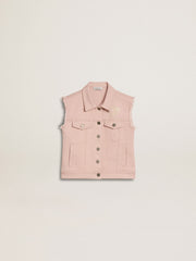 Golden Goose Girls' pink denim vest