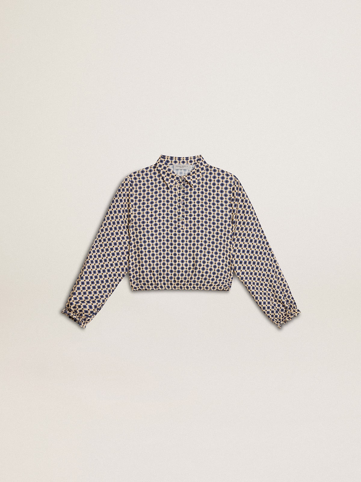 Golden Goose Girls' polo shirt with geometric print