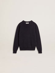 Golden Goose Boys’ blue crew-neck sweater with 'Golden' lettering on the back