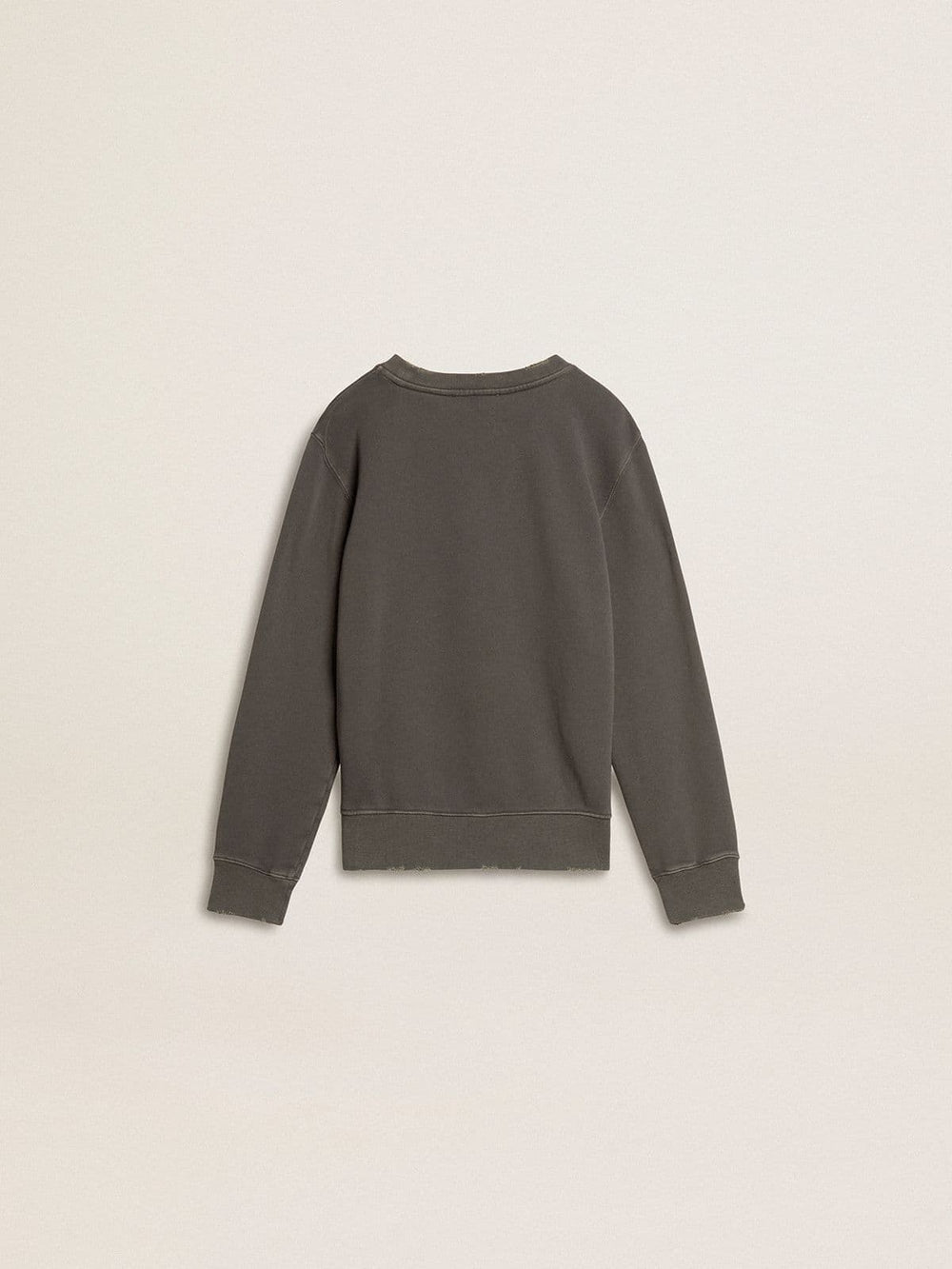 Golden Goose Kids’ gray sweatshirt with raised logo