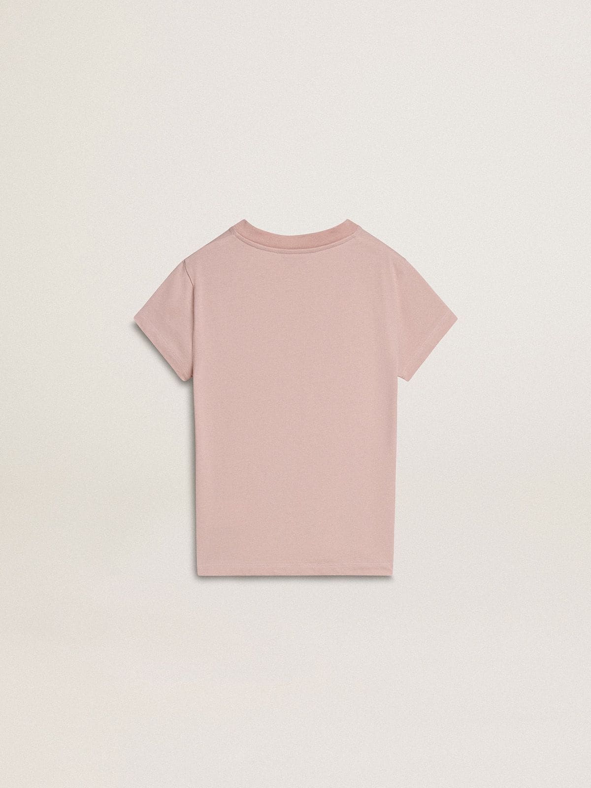 Golden Goose Girls' pink T-shirt with white print