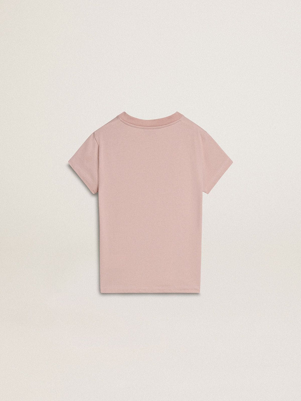 Golden Goose Girls' pink T-shirt with white print