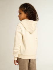 Golden Goose Hooded sweatshirt in aged white with patches