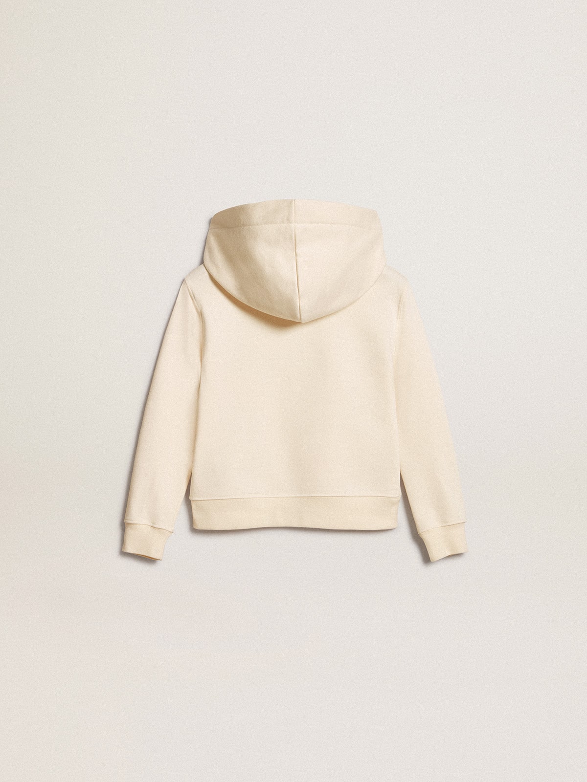 Golden Goose Hooded sweatshirt in aged white with patches