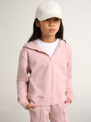 Golden Goose Pink sweatshirt with hood and silver glitter stars