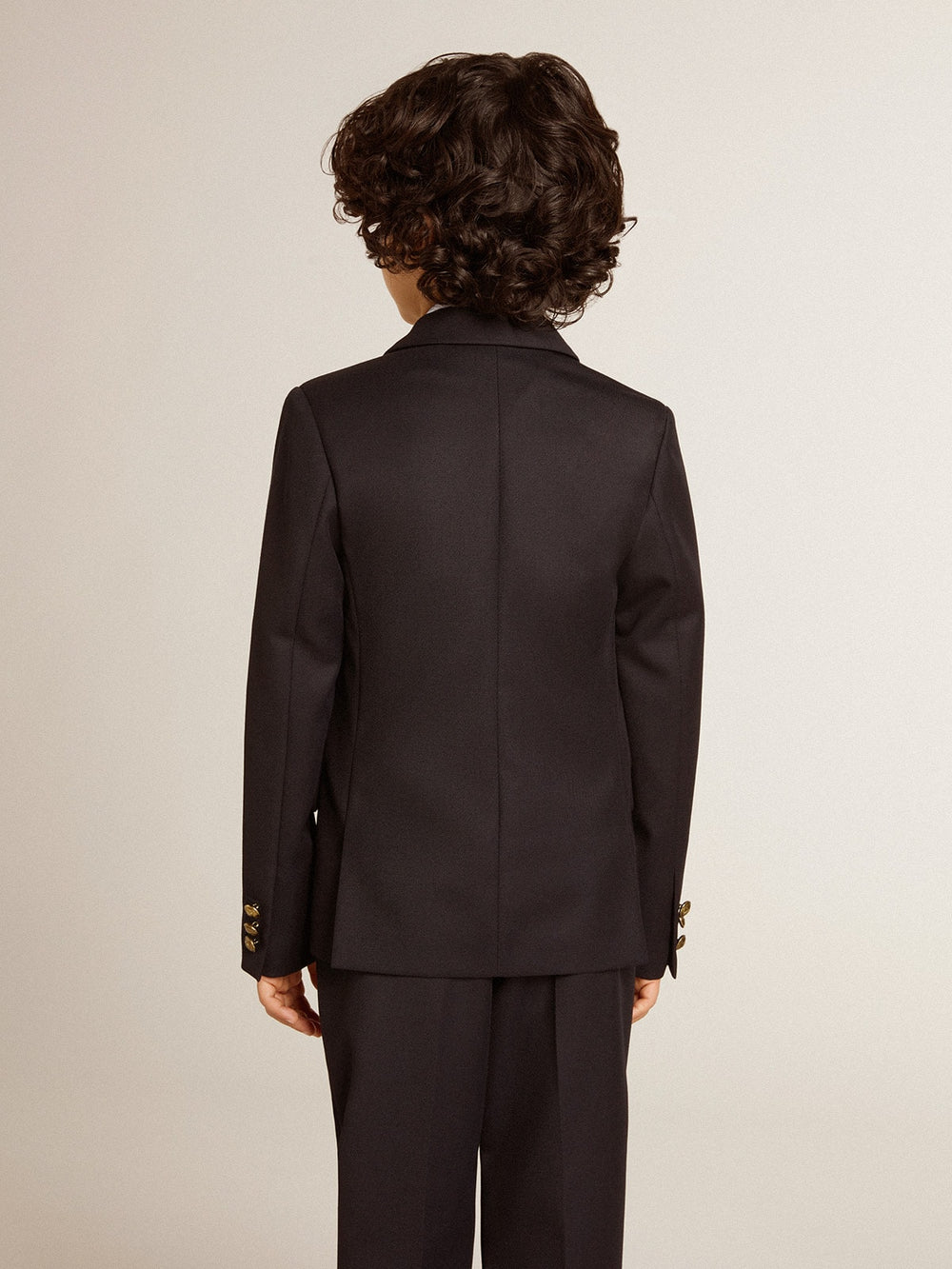 Golden Goose Boys' dark blue double-breasted blazer