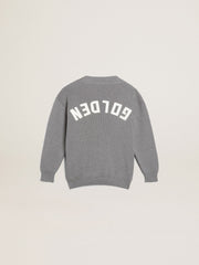 Golden Goose Gray cotton cardigan with logo on the back