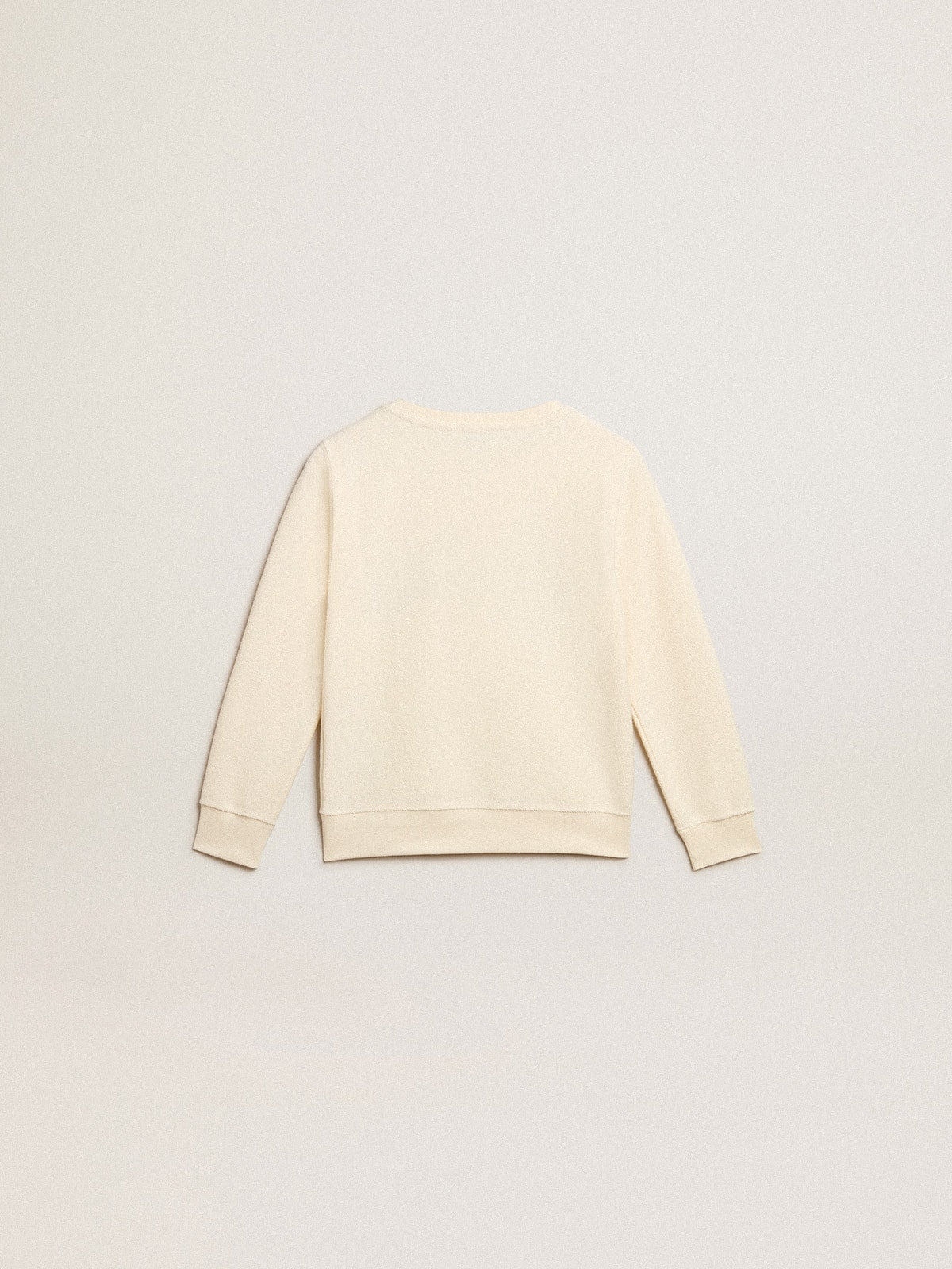 Golden Goose Sweatshirt in aged white with multicolor Golden lettering on the front