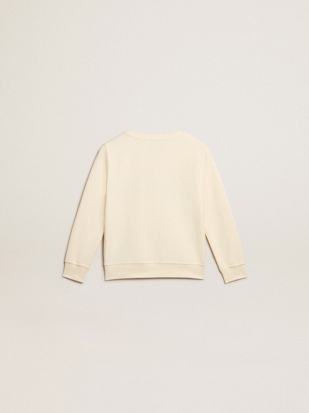 Golden Goose Sweatshirt in aged white with multicolor Golden lettering on the front