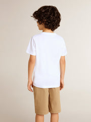 Golden Goose Boys' white T-shirt with multicolored Golden print