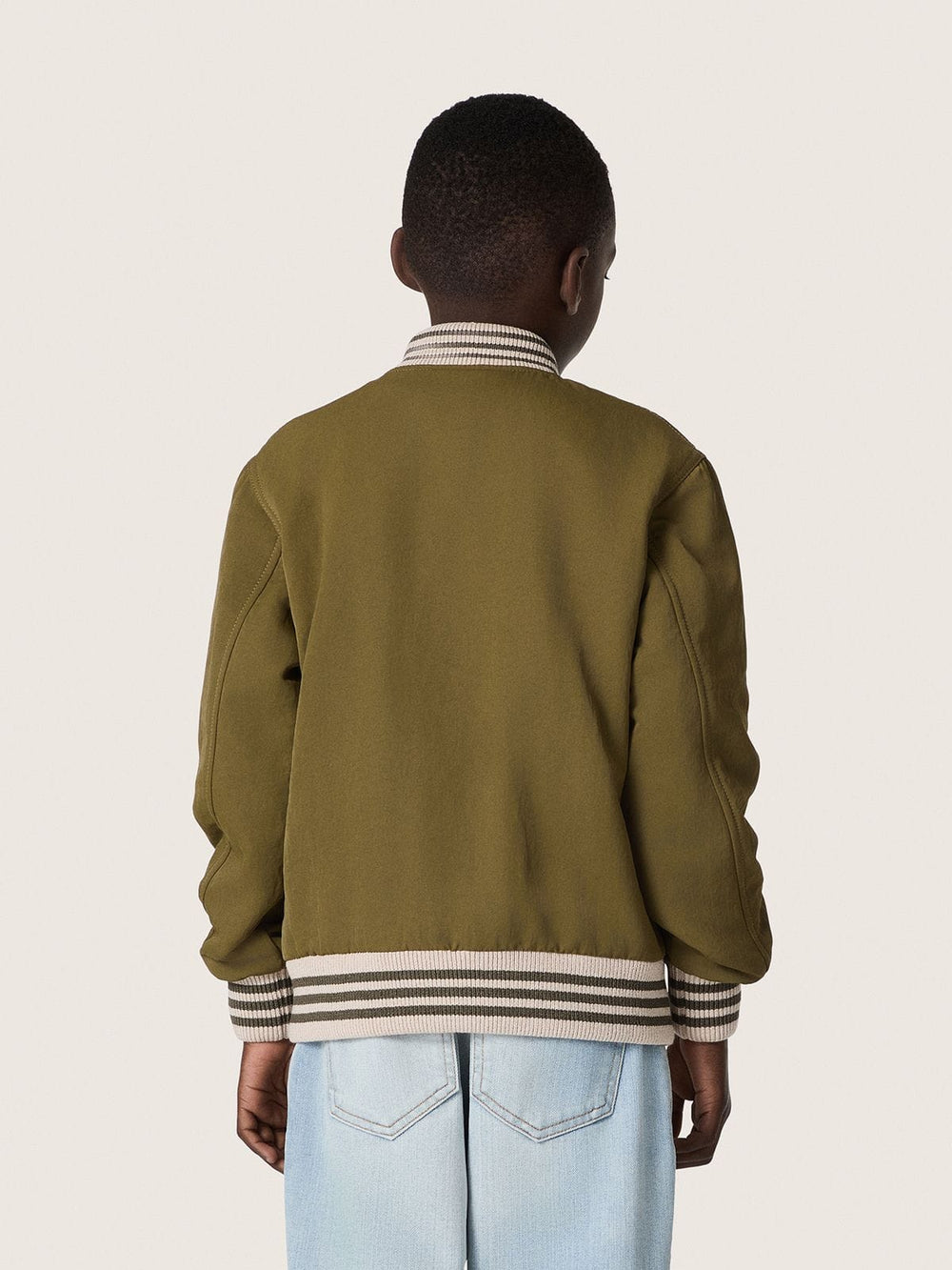 Golden Goose Journey unisex bomber jacket in military-green nylon twill with embroidered patch