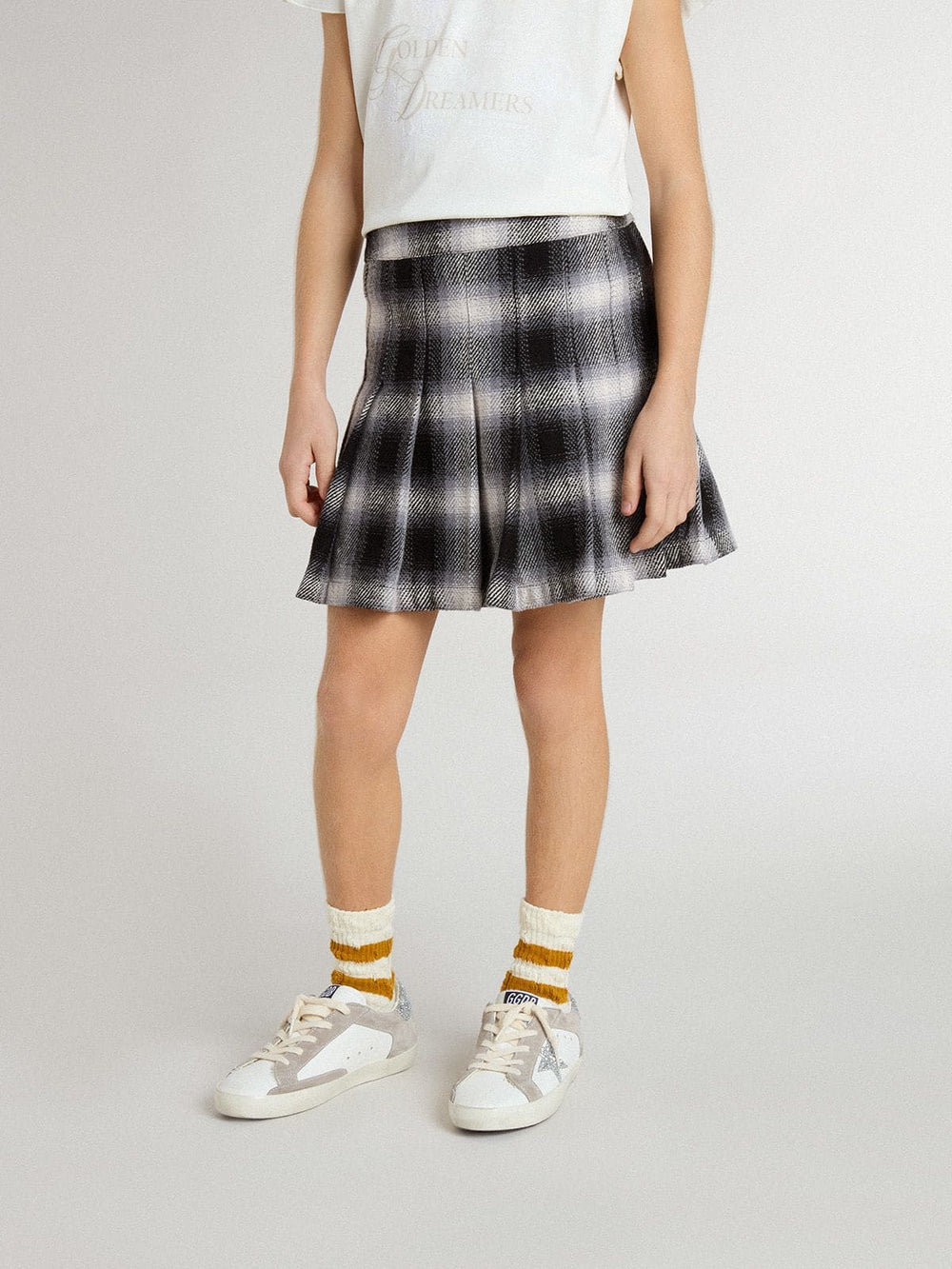 Golden Goose Girls' cotton pleated skirt