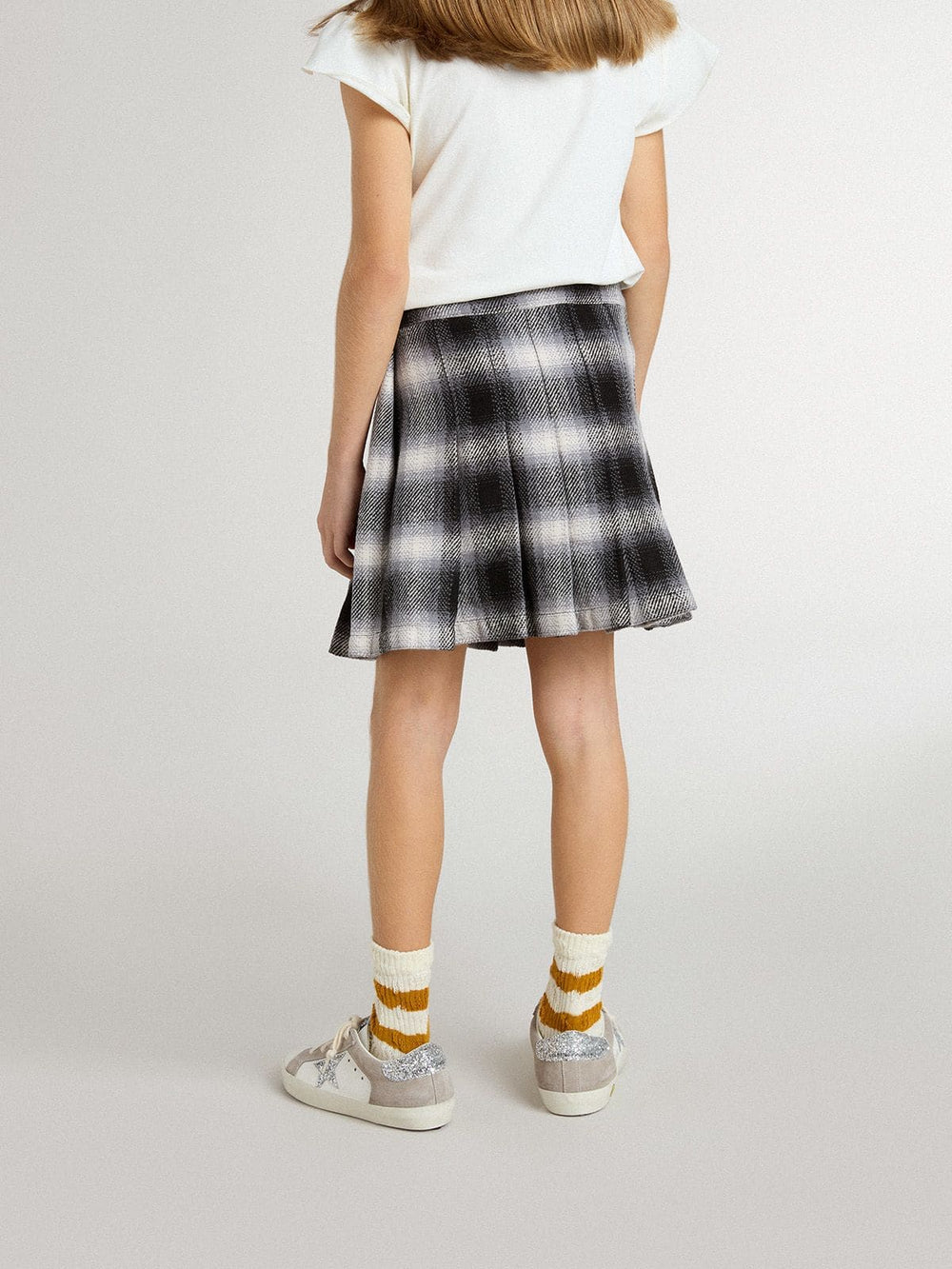Golden Goose Girls' cotton pleated skirt