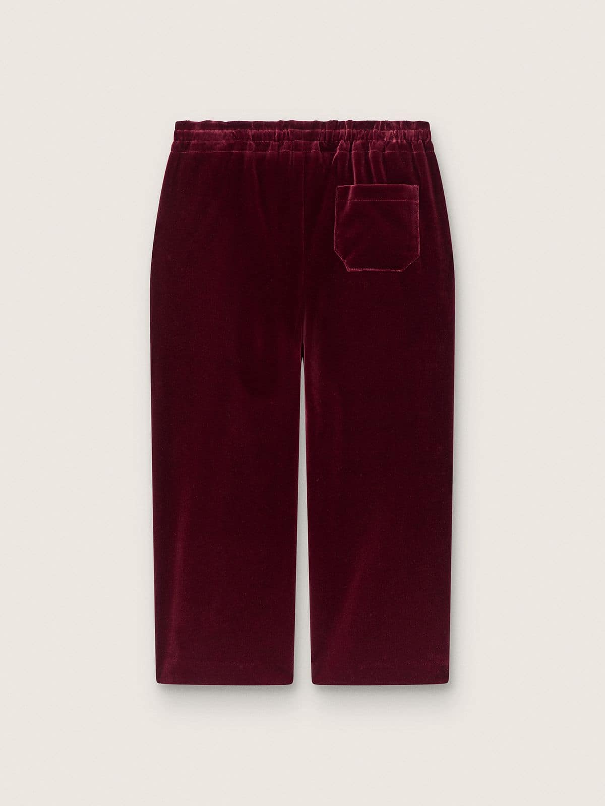 Golden Goose Girls’ burgundy velvet-effect pants with rear pocket