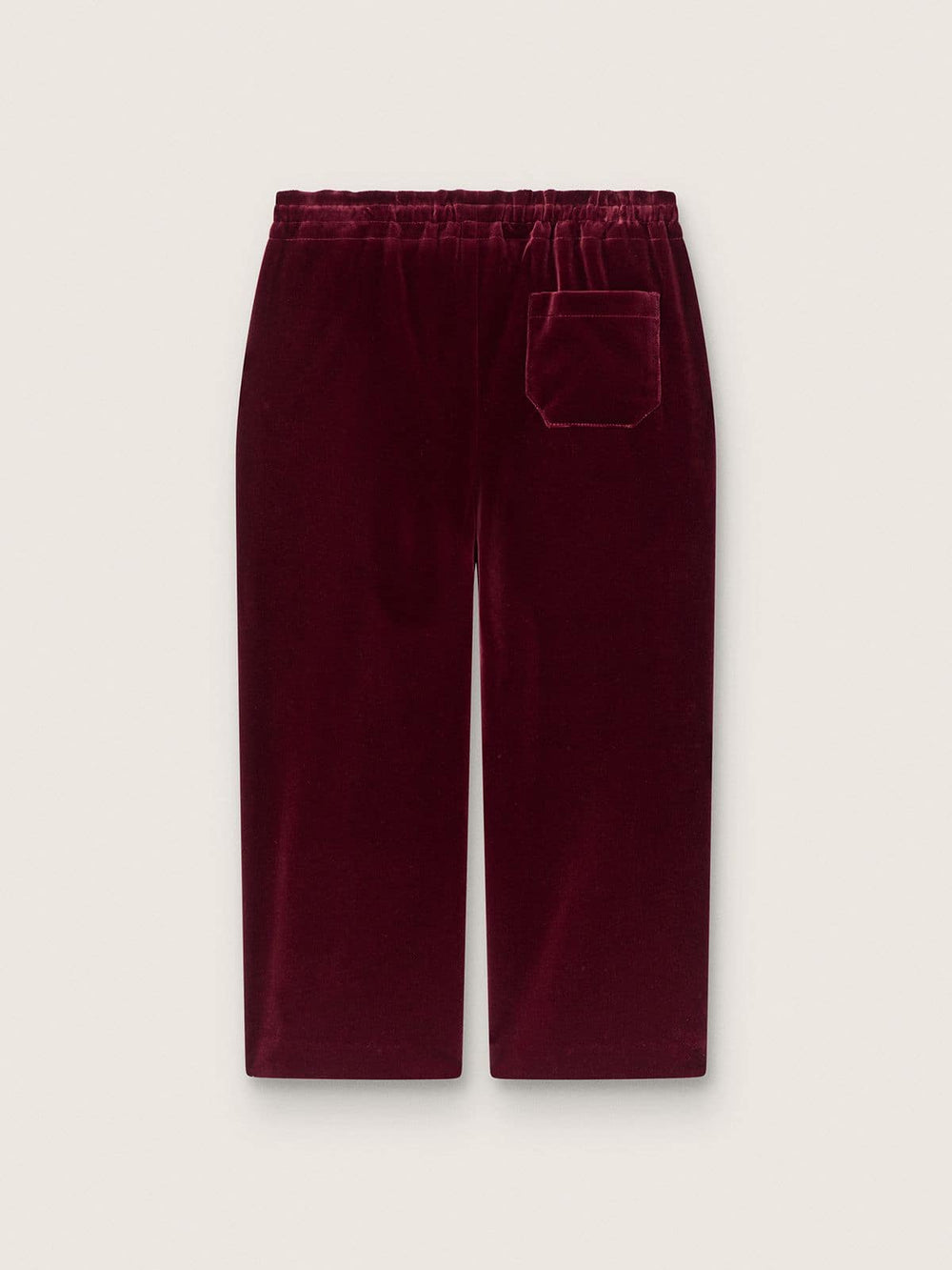 Golden Goose Girls’ burgundy velvet-effect pants with rear pocket