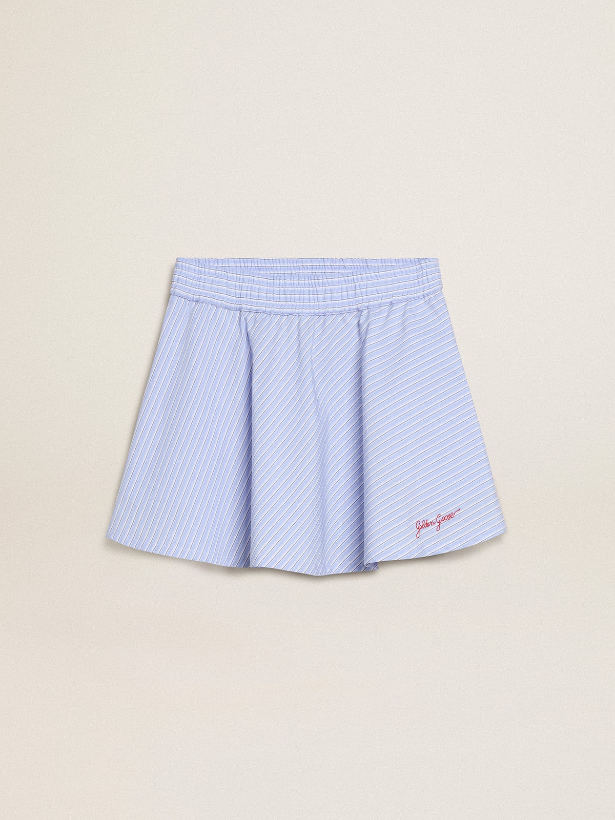 Golden Goose Girls' skirt with light blue stripes