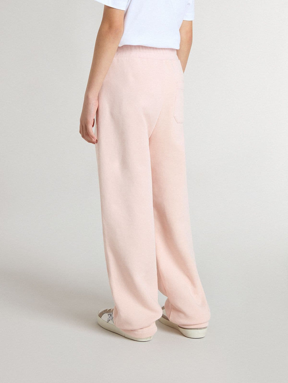 Golden Goose Girls’ pink joggers with print