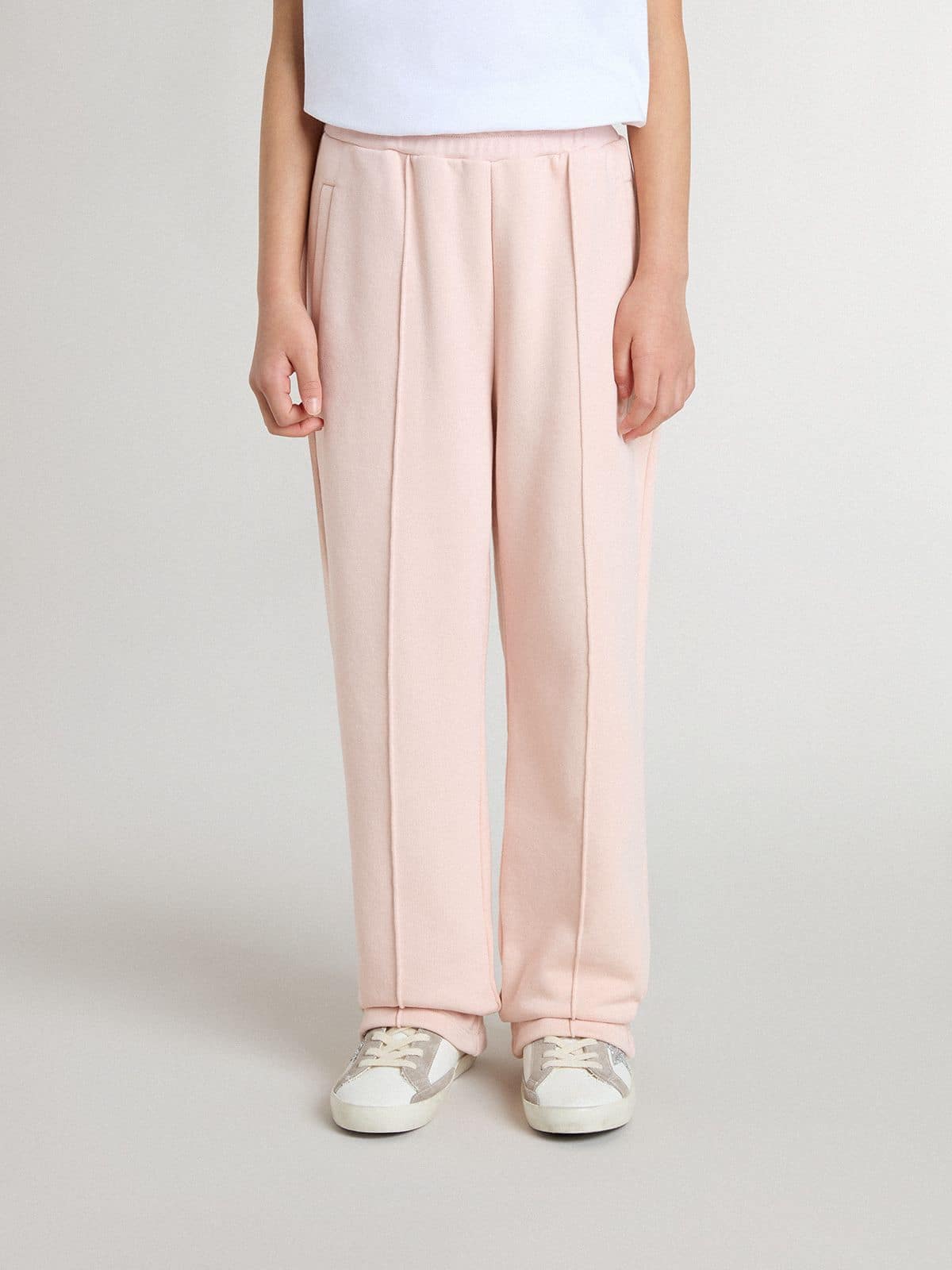 Golden Goose Girls’ pink joggers with print