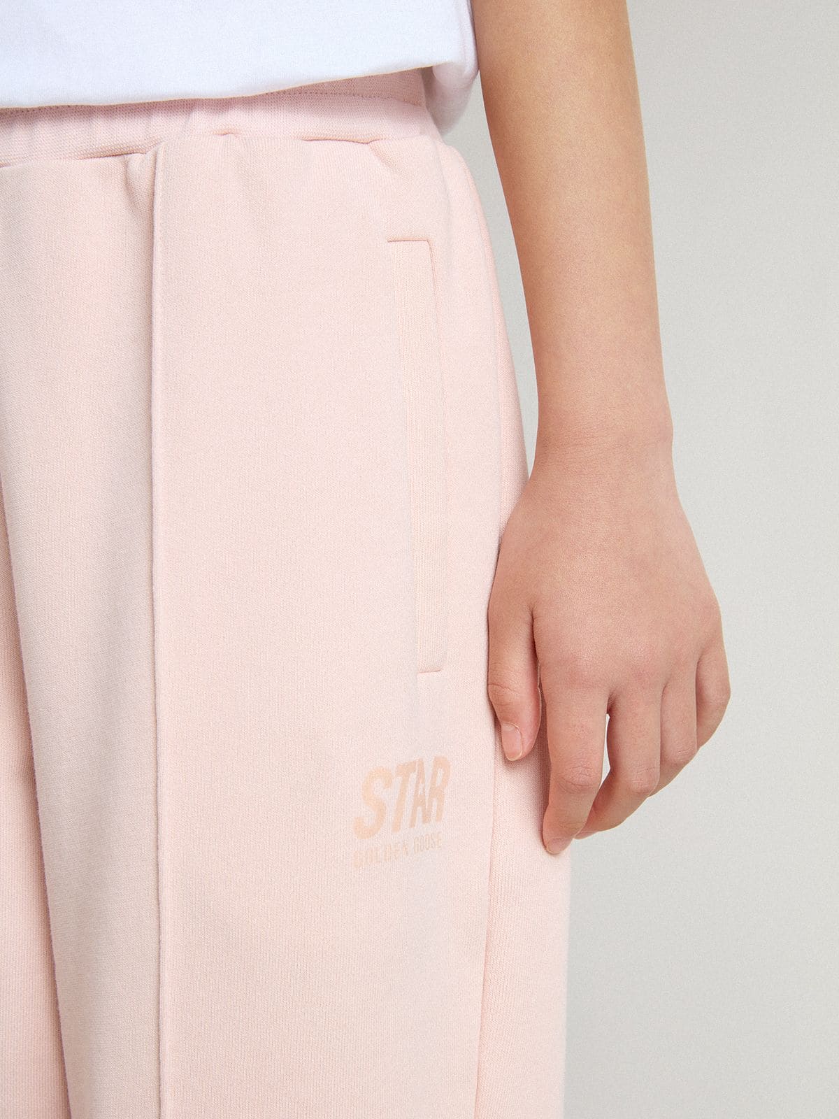 Golden Goose Girls’ pink joggers with print