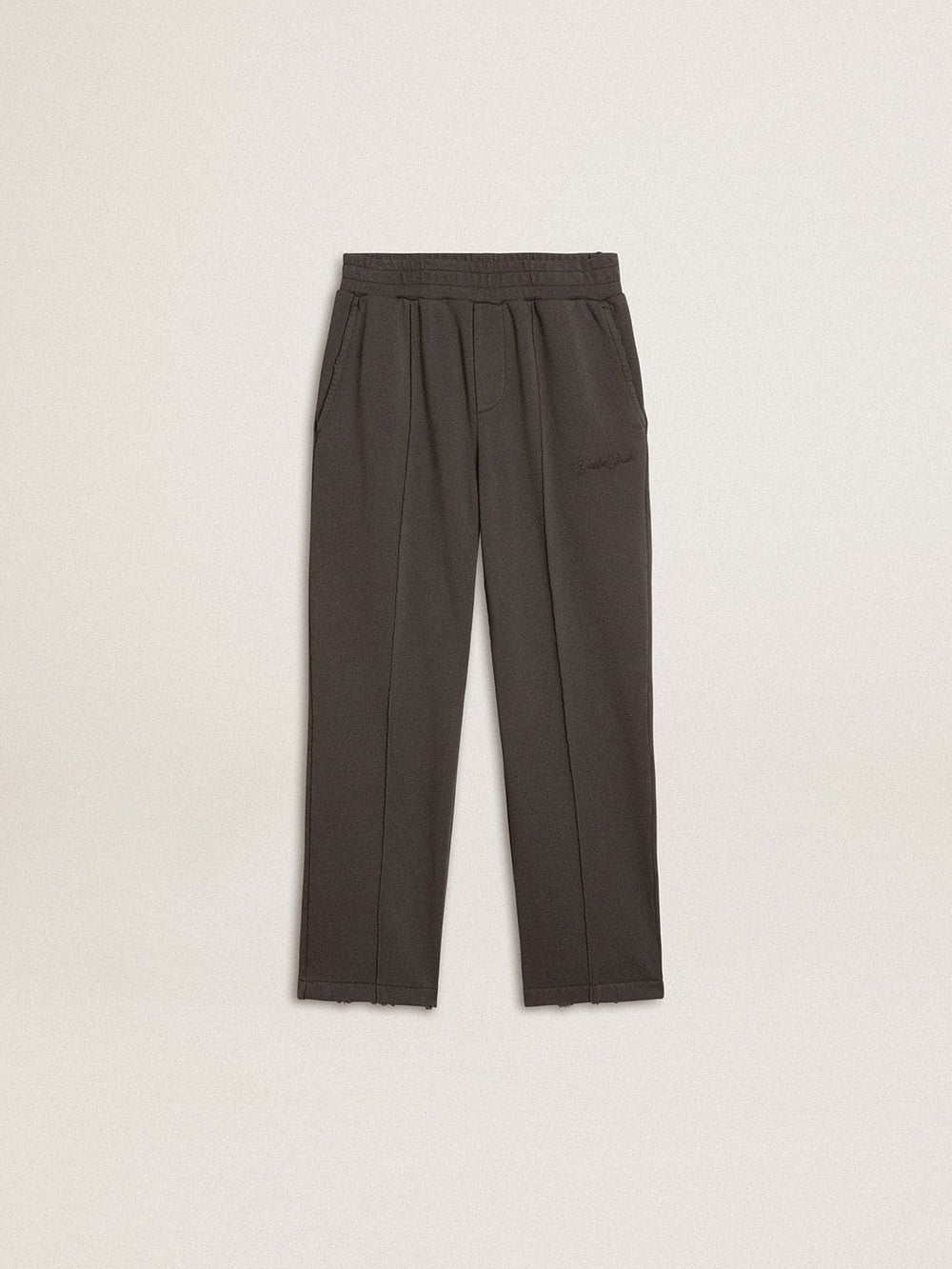 Golden Goose Kids' military-green jogging pants with embroidery