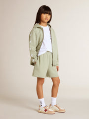 Golden Goose Light green shorts with white star