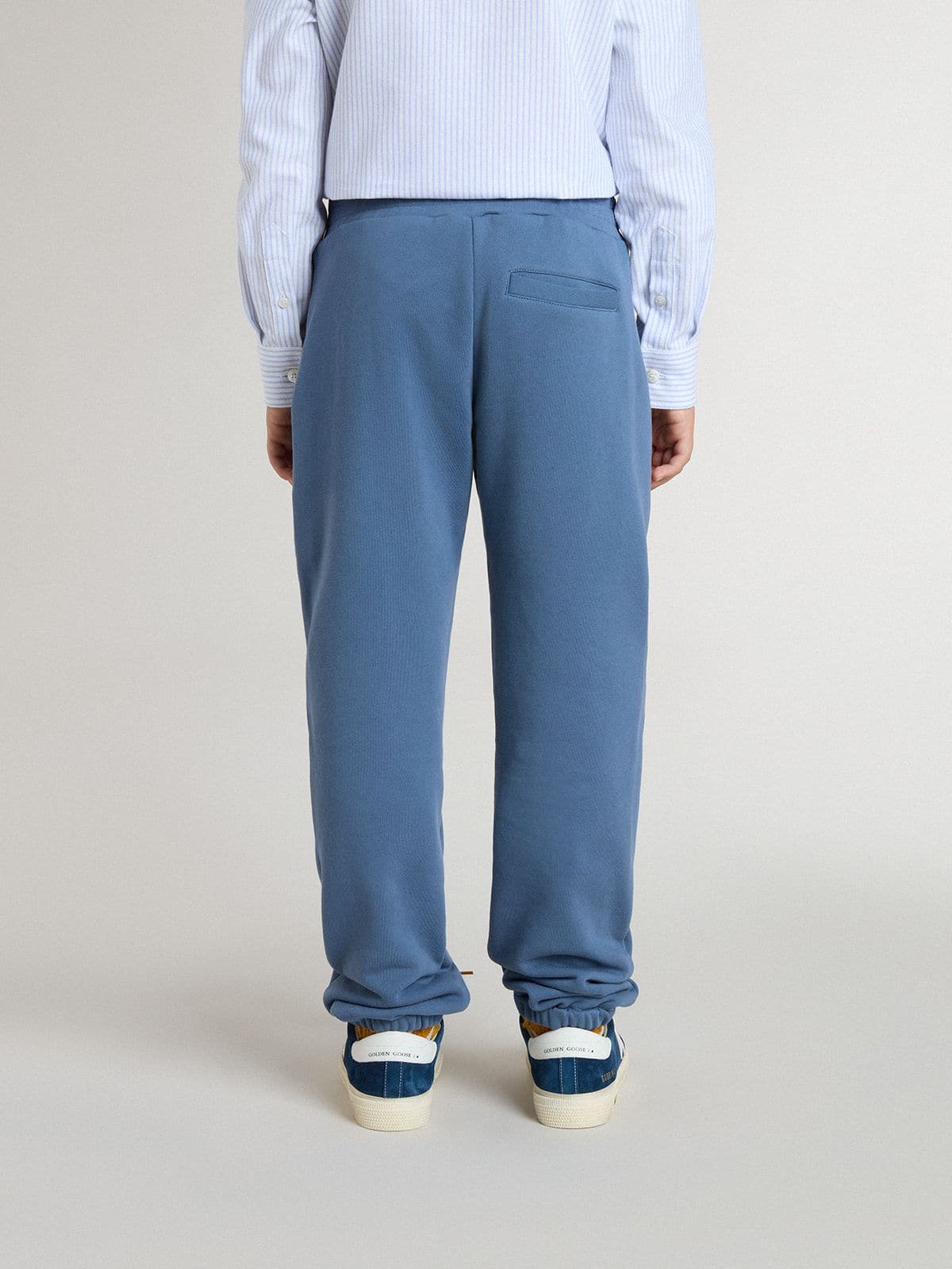 Golden Goose Kids’ blue joggers with embroidery