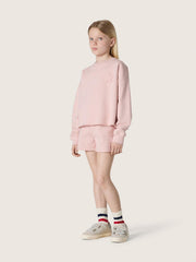 Golden Goose Star girls’ shorts in pink cotton with patch and logo