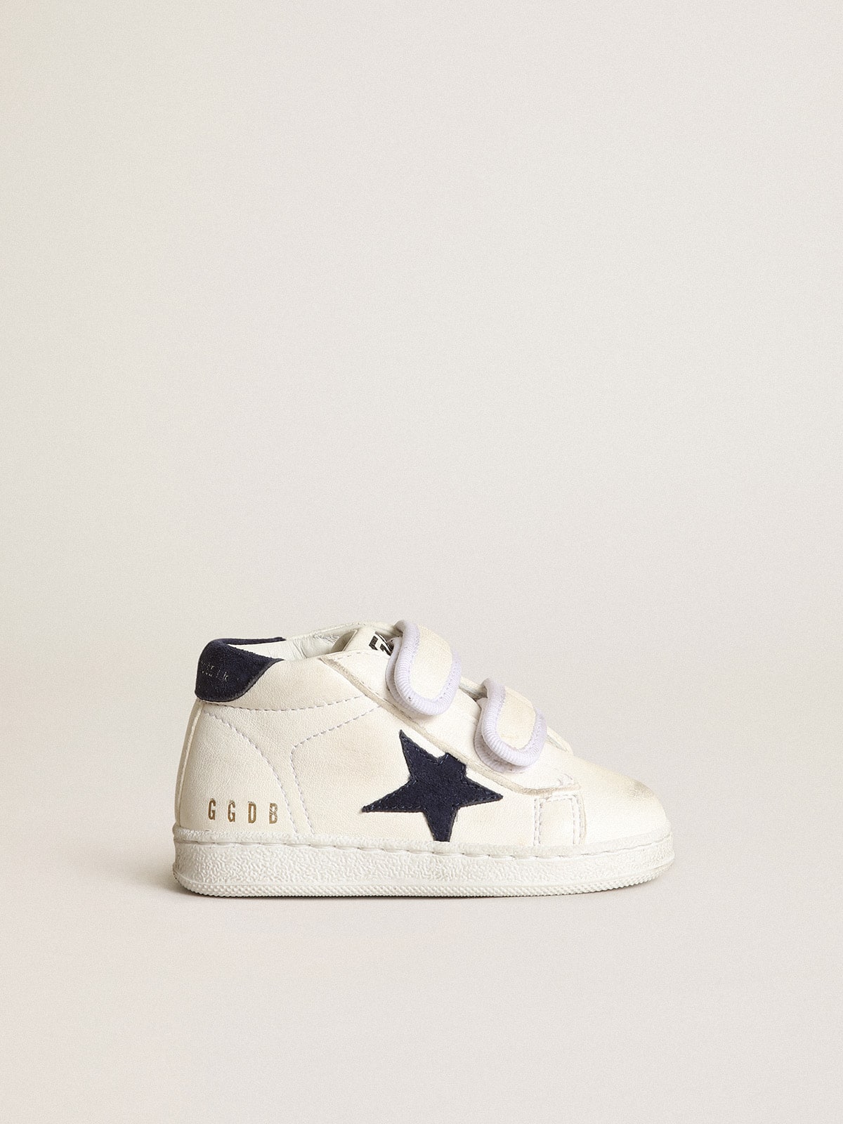 Golden Goose June Junior in nappa with dark blue suede star and heel tab
