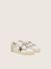 Golden Goose Junior Old School in nappa with leopard-print pony skin star and leather inserts