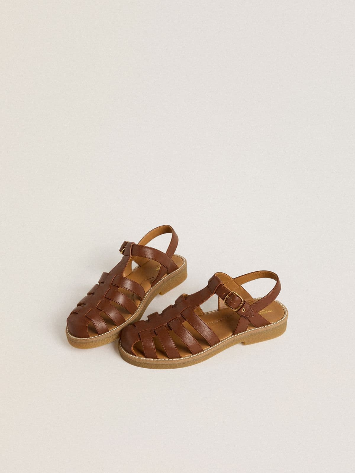 Golden Goose Maxime Young sandals in brown leather
