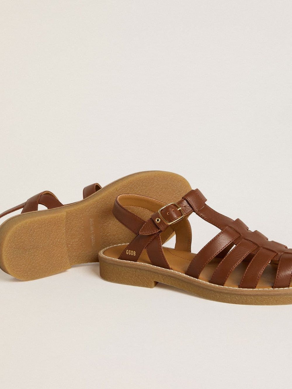 Golden Goose Maxime Young sandals in brown leather
