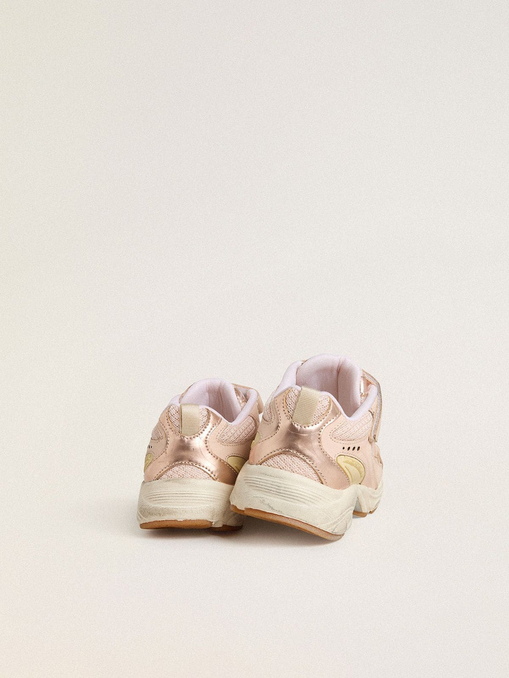 Golden Goose Junior Lightstar in pink leather and mesh with pink leather star