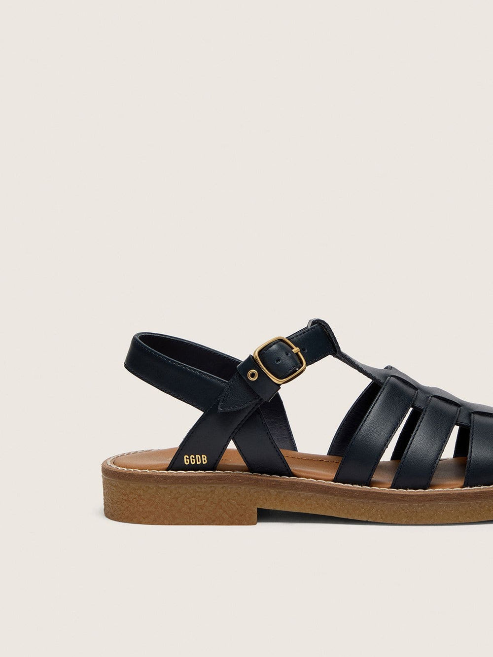 Golden Goose Junior Maxime sandals in navy-blue leather