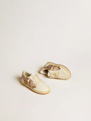 Golden Goose Ball Star Junior in glitter and nappa with leather star and heel tab